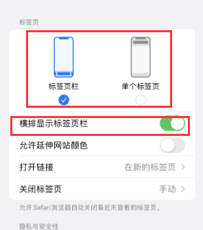 稻城iPhone授权维修分享Safari浏览器如何切换标签栏位置 